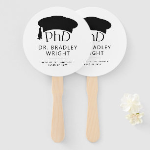Leque Chapéu de Doutorado Personalizado PhD Formatura