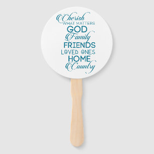 Leque Cherish O Que Importa Teal