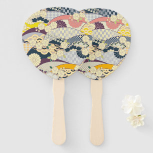 Leque Cherry Blossom Japonês Floral Red White