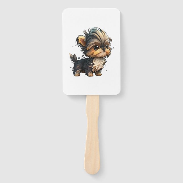 Leque Chibi Yorkshire Terrier (Frente)