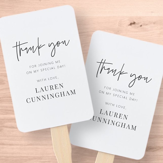 Leque Chic Moderno Simples Obrigado (Criador carregado)