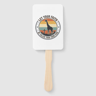 Leque Christian Faith Giraffe Inspirational Retro Sunset