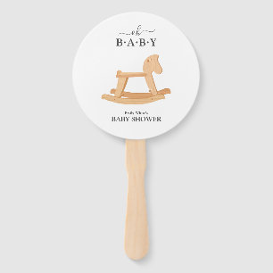 Leque Chuva de Bebê Cavalinho de Pau Minimalista