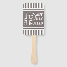 Leque cinza de argila para pausa rezar para cristão