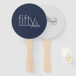Leque Cinza personalizada 50% e FABULOSA reversível
