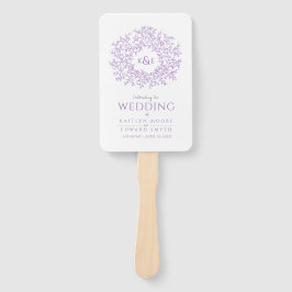 Leque Círculo roxo de folhas monograma do programa de ca