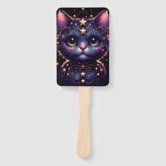 Leque Cismic kitty and fiery drgain hand fan