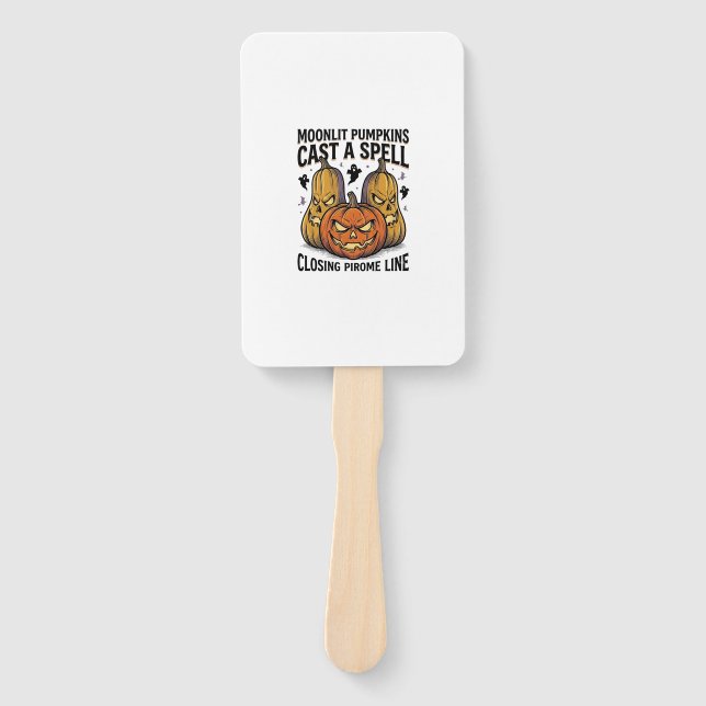 Leque Citação de Abóbora de Halloween Jack O Lanterna Il (Frente)
