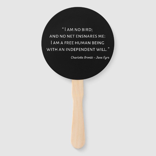 Leque Citação II de Jane Eyre - Estilo Clássico (Frente)