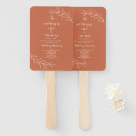 Leque Clássico Casamento Boho Terracota