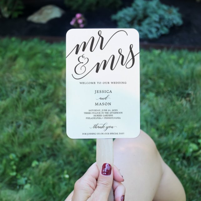 Leque Clássico Script Sr. e Sra. Fã do Programa Wedding (Criador carregado)