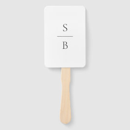 Leque Clean Black and White Monogram Modern Wedding