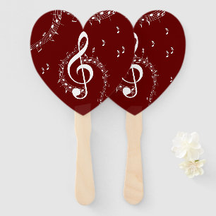 Leque Climactic G Clef Music Red