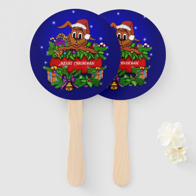 Leque Coelho Natal (Frente e Verso)