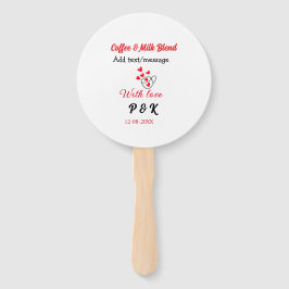 Leque Coffee & milk blend love couple coffee red heart n