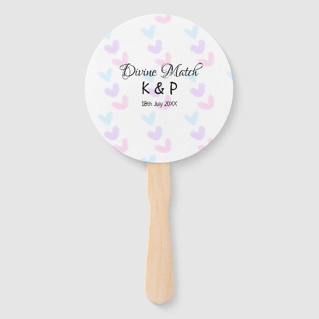 Leque Combinação divina adicionar nome do casal letra pa (Frente)