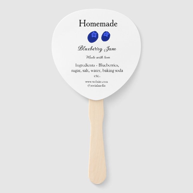 Leque Compota de mirtilo caseira feita com amor adicione (Frente)