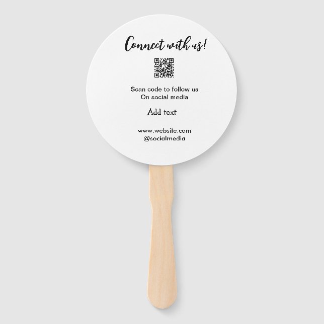 Leque Conectar-se a nós digitalizar código QR adicionar  (Frente)