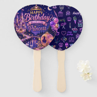 Leque Confete de Aniversário da Princesa