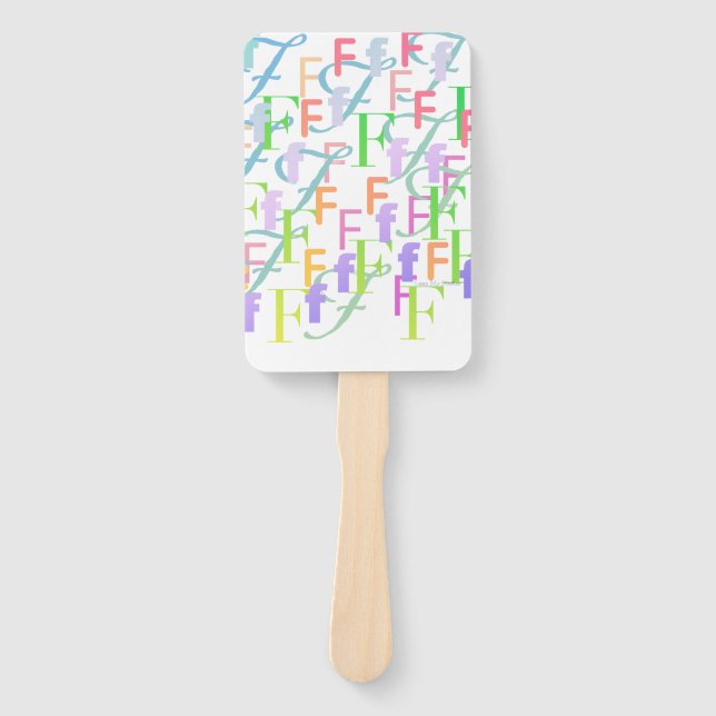 Leque Confete de Letras "F" (Frente)