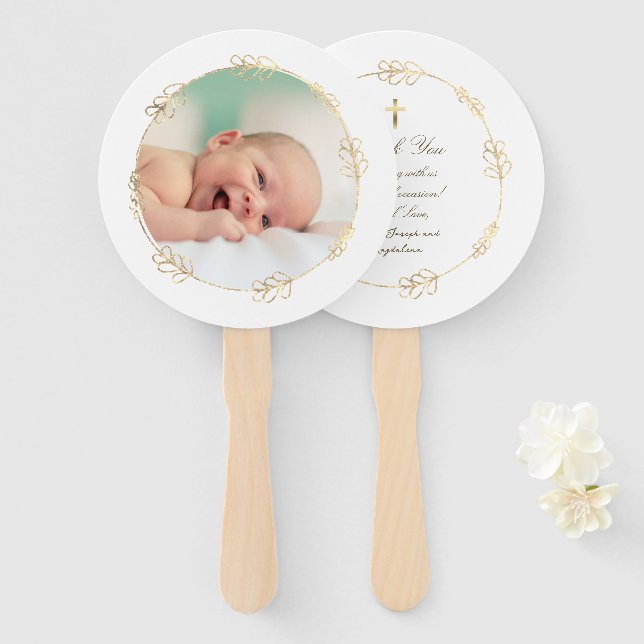 Leque conjunto de dez faux foil frame Baptism (Frente e Verso)