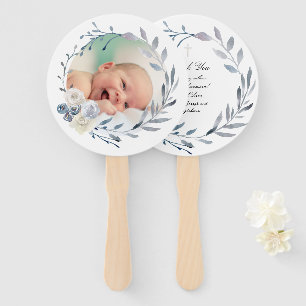 Leque conjunto de dez molduras de aquarela azul Baptism