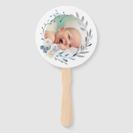 Leque conjunto de dez molduras de aquarela azul Baptism