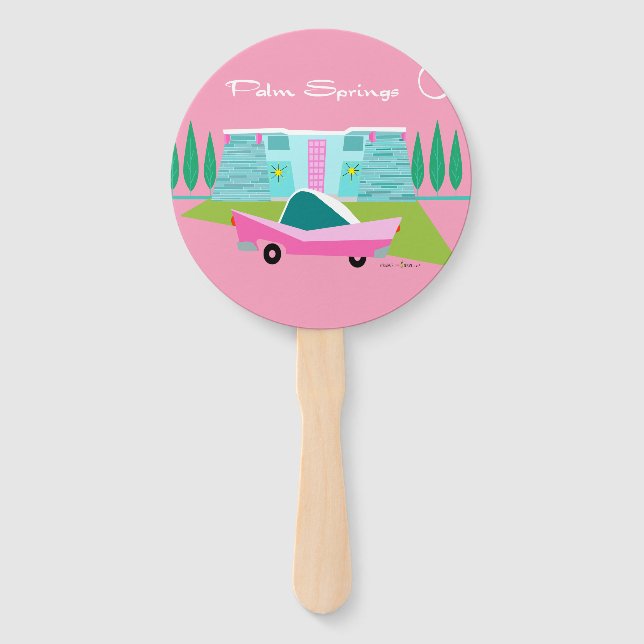 Leque Conjunto de Primaveras para as palmas retrorrosado (Frente)