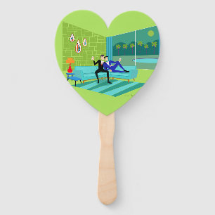 Leque Conjunto de ventiladores do Casal Gay retroromânti