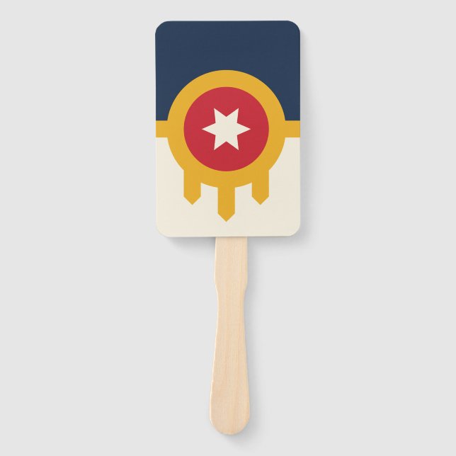 Leque Conjunto de ventiladores manuais com bandeira de T (Frente)