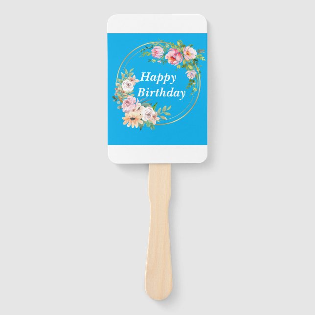 Leque Conjunto de ventiladores rosa e Dourado (Frente)