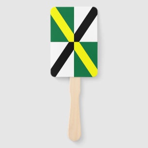 Leque Conjunto patriótico de fãs manuais com bandeira 