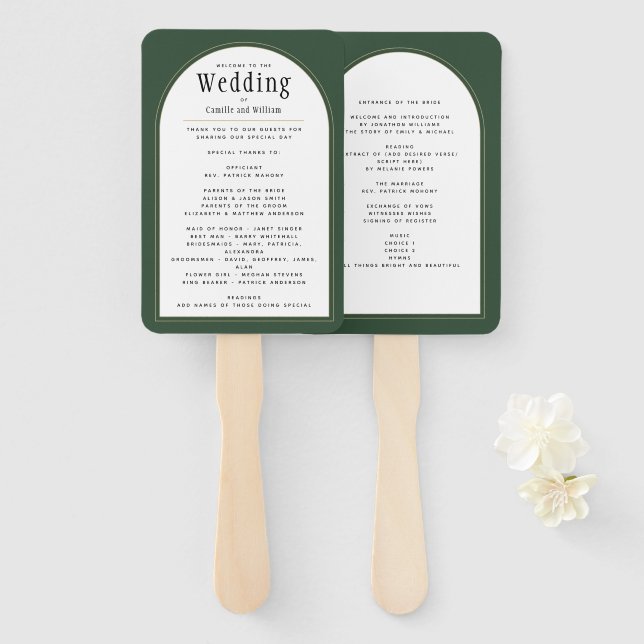 LEQUE CONVITE DE CASAMENTO FOTO JUNIPER GREEN GOLD (Frente e Verso)