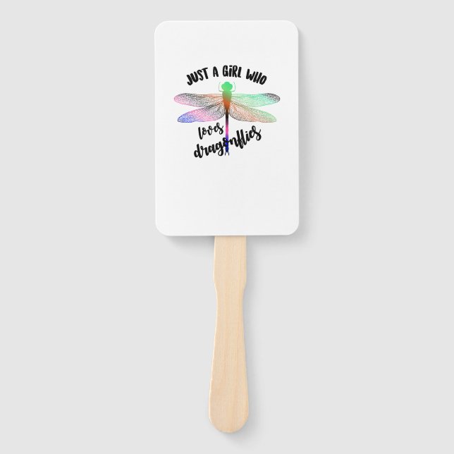 Leque Cool Funny Just A Girl Who Loves Dragonflies Shirt (Frente)