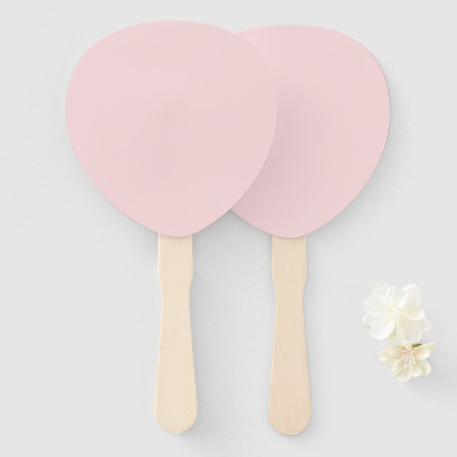 Leque Cor-de-rosa-rosa com expressão criativa (Frente e Verso)