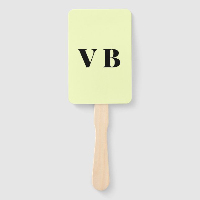 Leque cor personalizada pastel simples mínima sólida per (Frente)