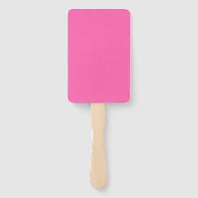 Leque Cor Sólida Rosa Quente (Verso)