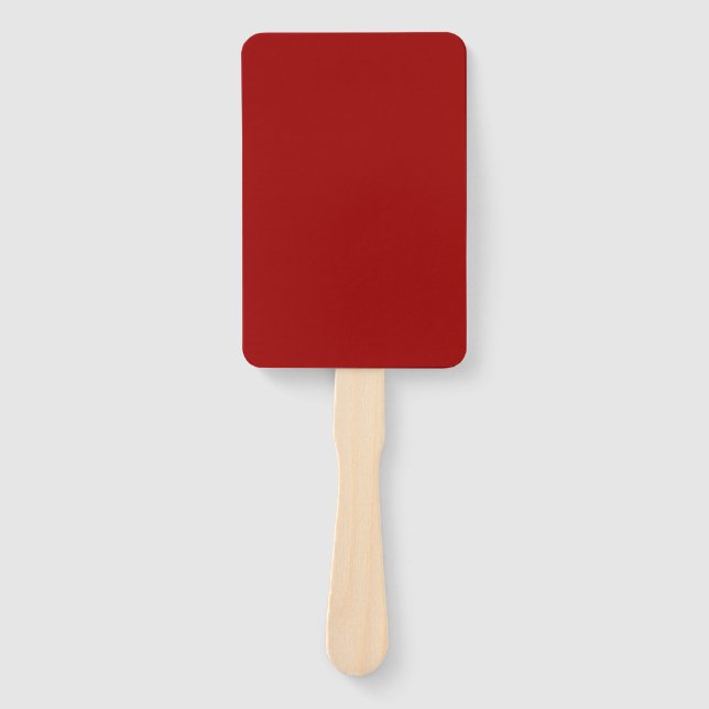 Leque Cor Sólido Vermelho Crimson (Frente)