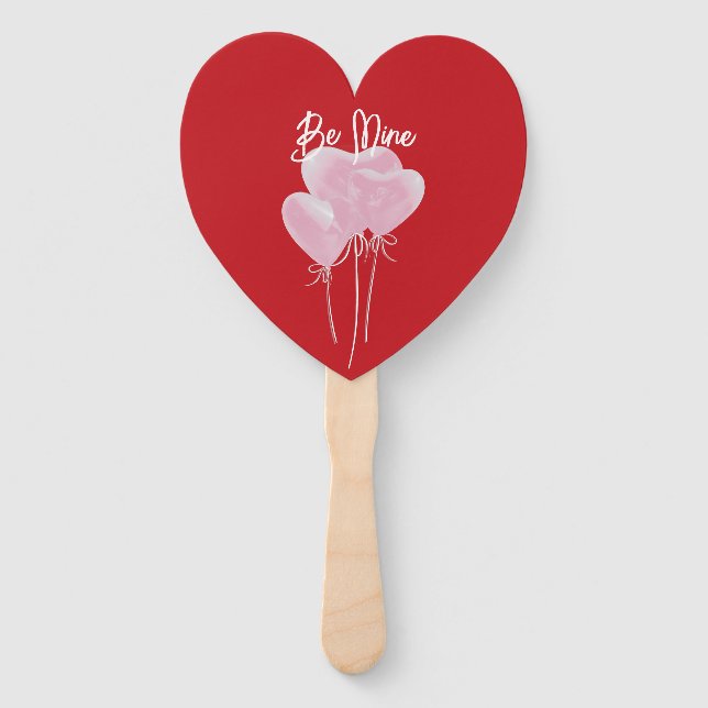 Leque Corações Rosa (Frente)