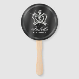 Leque Coroa negra brilhante