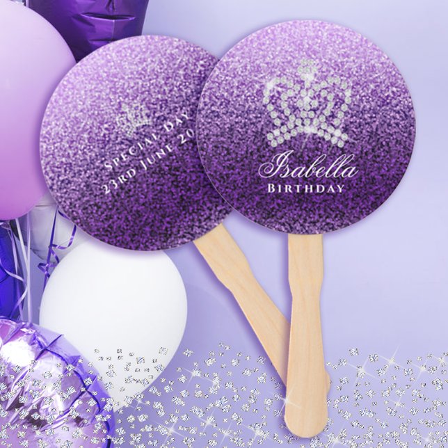 Leque Coroa Roxo Lilac (Adding fun to birthday party. )