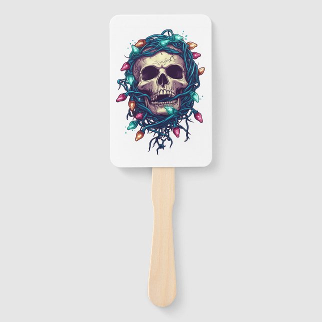 Leque Crânio Emaranhado do Skullmas - Esqueleto Engraçad (Frente)
