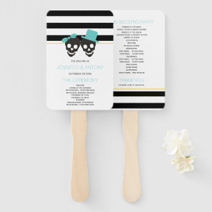 Leque Crânios e programa do casamento do aqua das