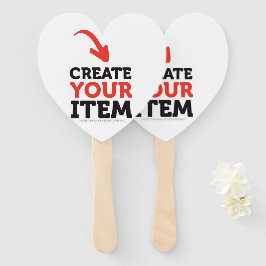 Leque CREATE-YOUR-OWN DIY Custom upload design Heart