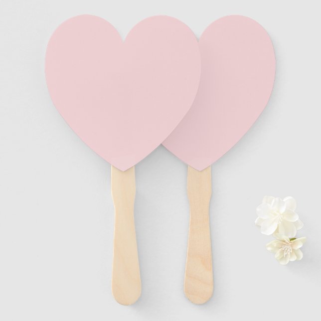 Leque Creative Expression Blush Pink Heart (Frente e Verso)
