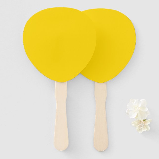 Leque Creative Expression Hot Bold Amarelo (Frente e Verso)