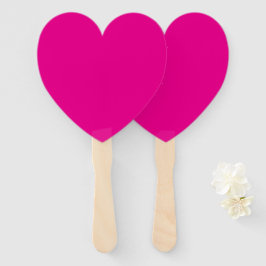 Leque Creative Expression Hot Pink Paddle Heart