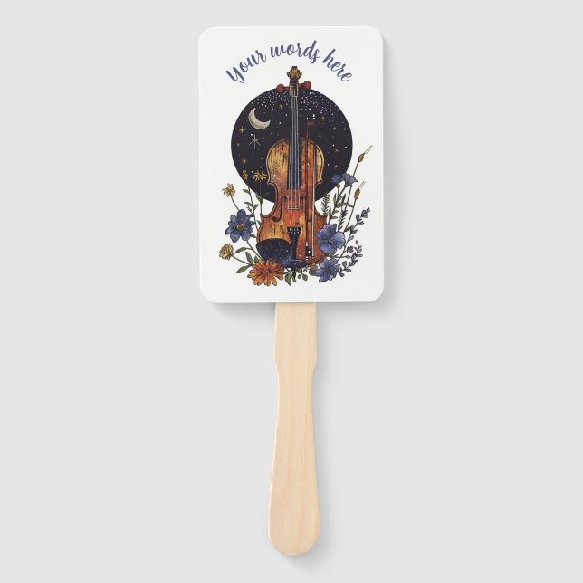 Leque Crie Sua Própria Canção da Lua Crescente no Violin (Frente)