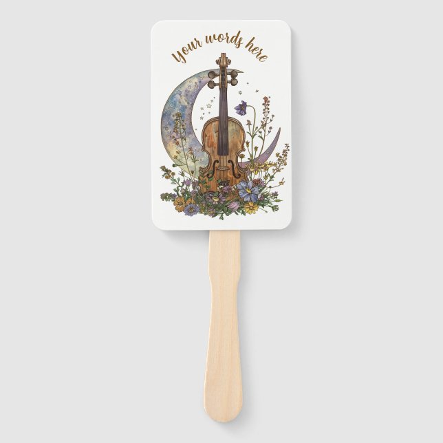 Leque Crie Sua Própria Canção de Ninar do Crescente Luna (Frente)