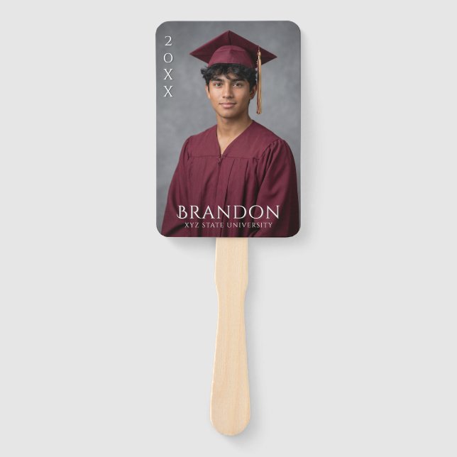 Leque Crie Sua Própria Foto de Formatura Personalizada  (Frente)